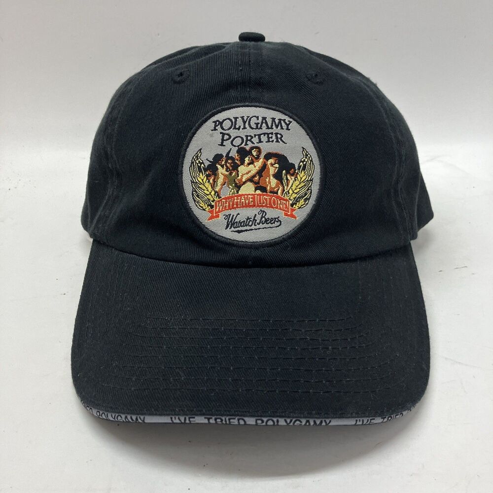 Wasatch Beers Polygamy Porter Hat Black Adjustable Cap Utah Brewery I’ve Tried
